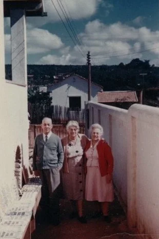 Andrew, Jennie and Nellie (Jennie's sister) in Brazil