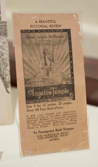 Marketing card for Angelus Temple, 1920s
