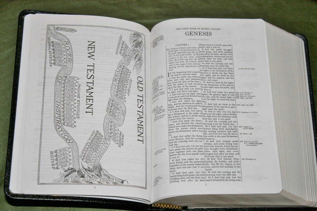 Illustration in the back of the Thompson Chain Reference Bible. Dr. Thompson and Andrew were fellow professors at Life Bible College in the 1920s-1930s. 