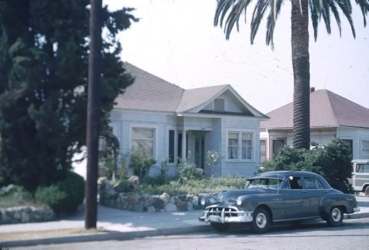 Mitchell Family home and Go-Ye Fellowship headquarters and Prayer Garden. A.E. Mitchell's sister's home is on the right. Her back yard was part of the compound and where the Victory Vase stood. 