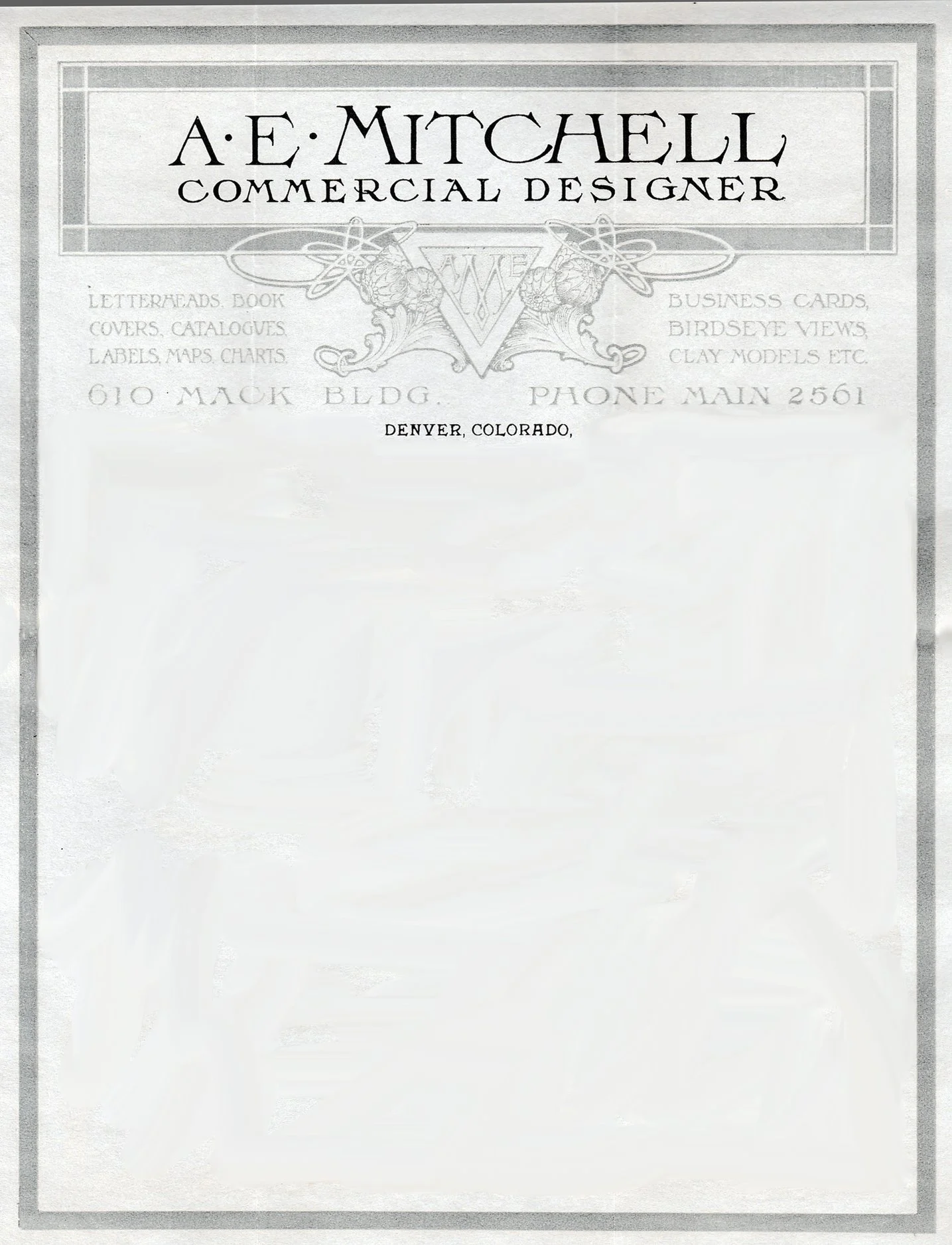 Denver letterhead, early 1900s