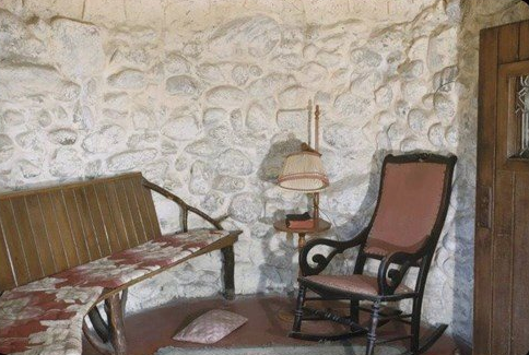 Inside the round prayer chapel in the Go-Ye Fellowship Prayer Garden. Giants of the faith (Chuck Smith, Jack Hayford, Corrie ten Boom, etc.) and Mitchell family members have prayed here. 