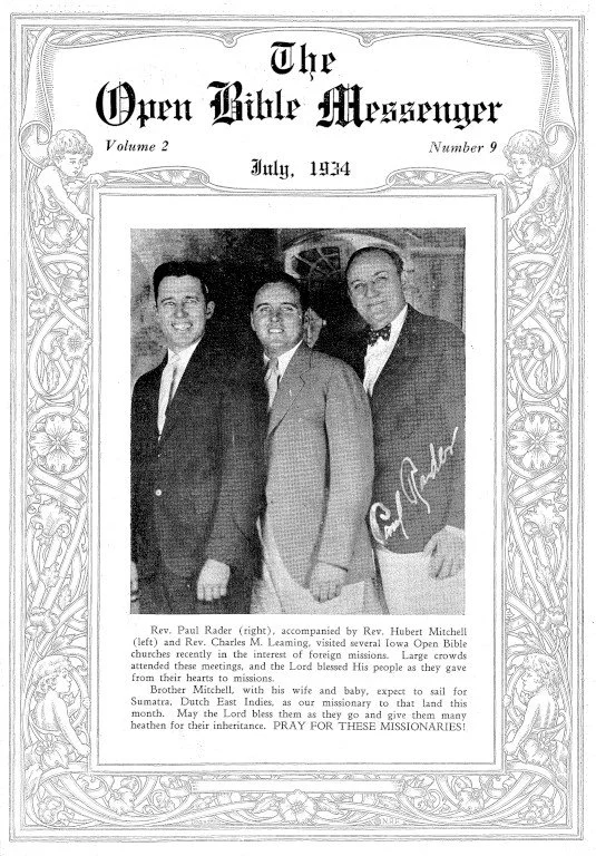 Hubert Mitchell in ministry at US churches in prep for Sumatra - Open Bible Messenger magazine