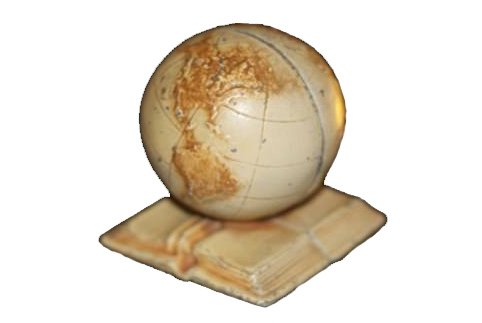 Globe and Bible bookends - A very rare and unique 3-D "plaque"