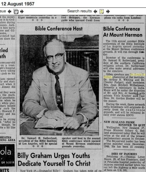 Biola Conference, 1957, speaker Jean Mitchell Wilhelmsen