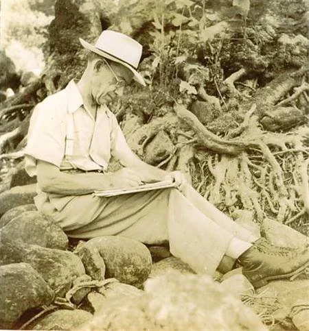 Andrew working on a plaque design, Brazil