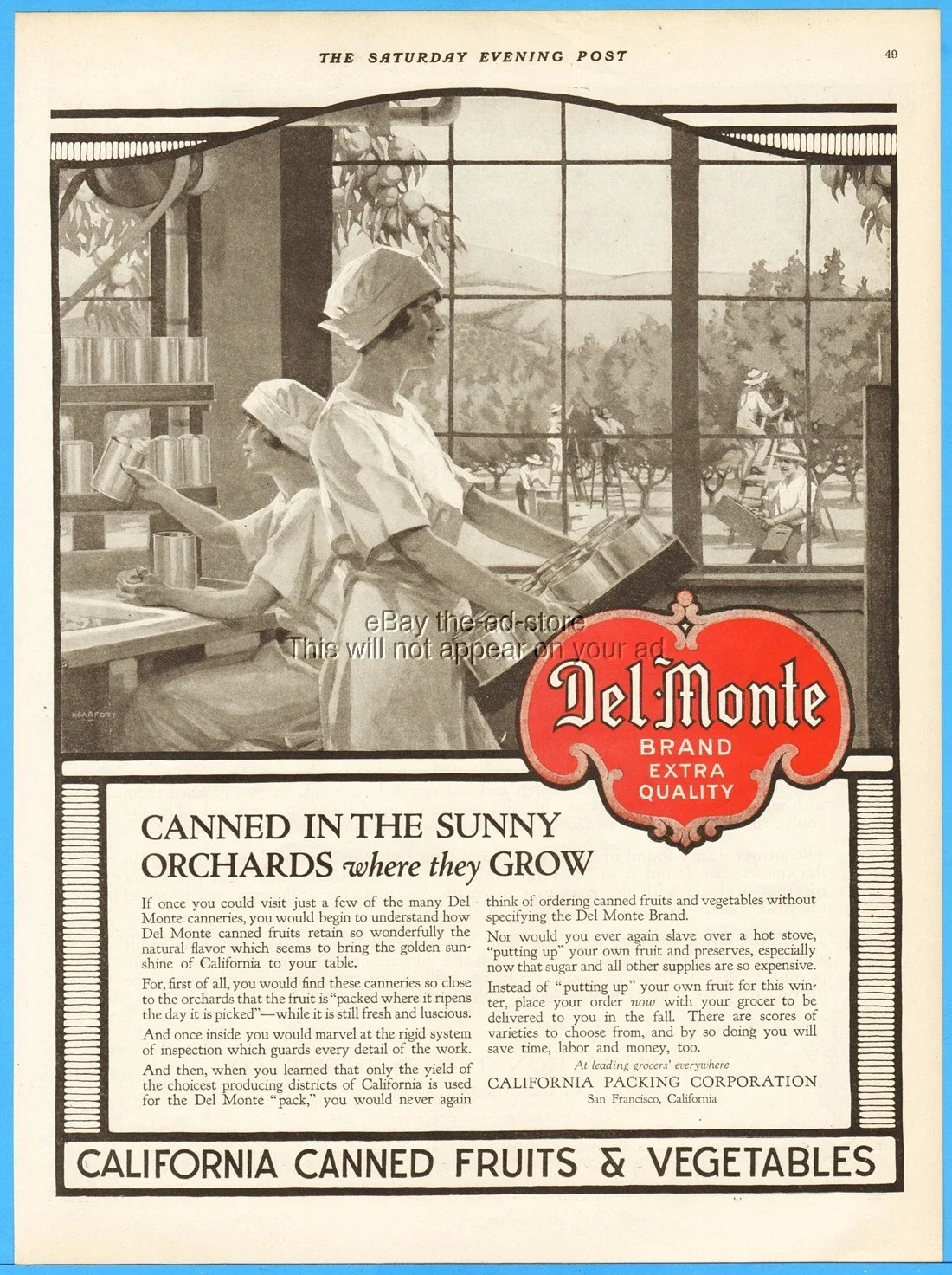 1917 Del Monte ad