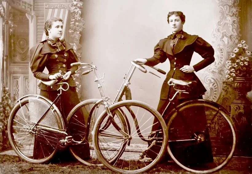 Sadie, on the left, and her friend Zada in 1892 in San Diego, CA.