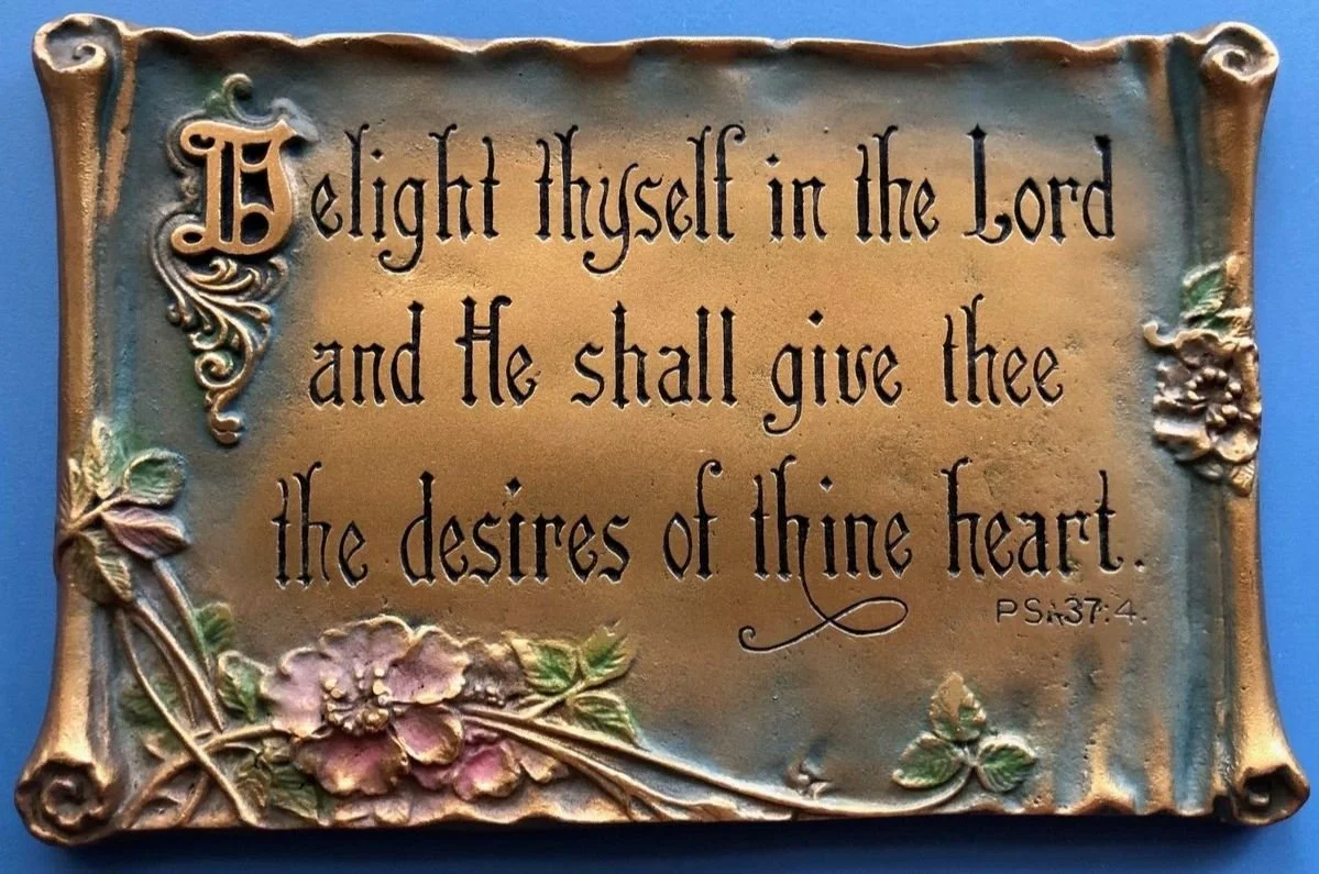 "Delight thyself in the Lord..." blue