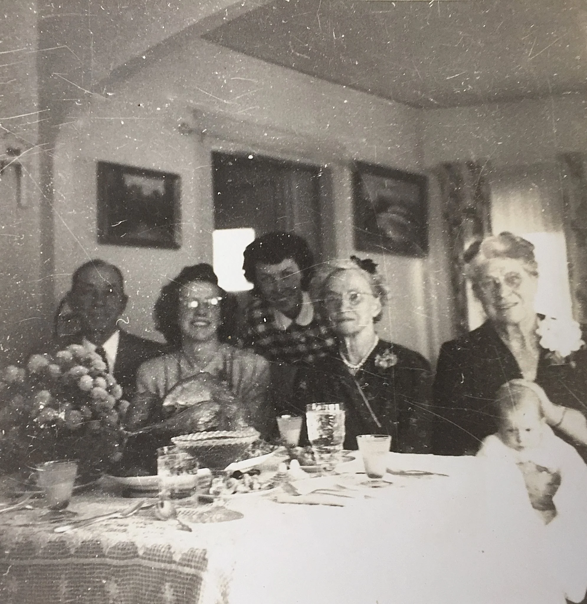 The dinner table at the Mitchell family home as described in Esther's story at the top of this page.