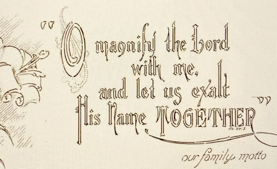 Andrew's beautiful lettering for a newsletter