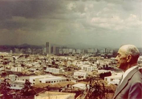 Andrew overlooking the city of Sao Paulo, early 1960s. 