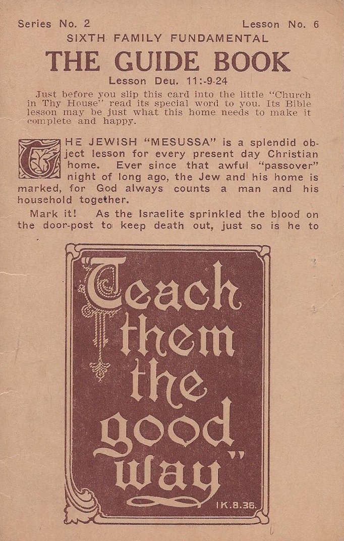 A.E. Mitchell designed these clever Go-Ye Fellowship tracts to fit inside his Church plaque. See the plaque page on this site. To download this tract, click on the image. 