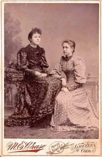 Sadie (L) and her sister Elizabeth in Greeley, CO in the late 1800s