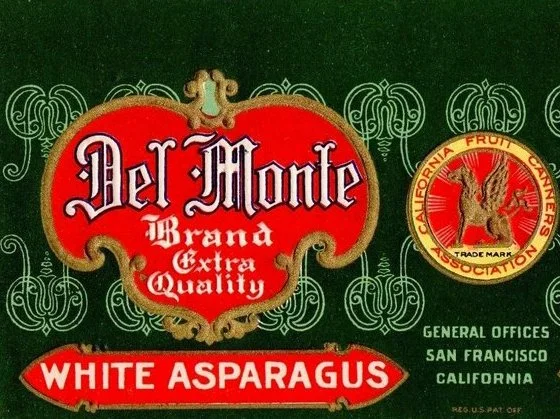 Dell Monte logo - the earliest logo Andrew did for Del Monte