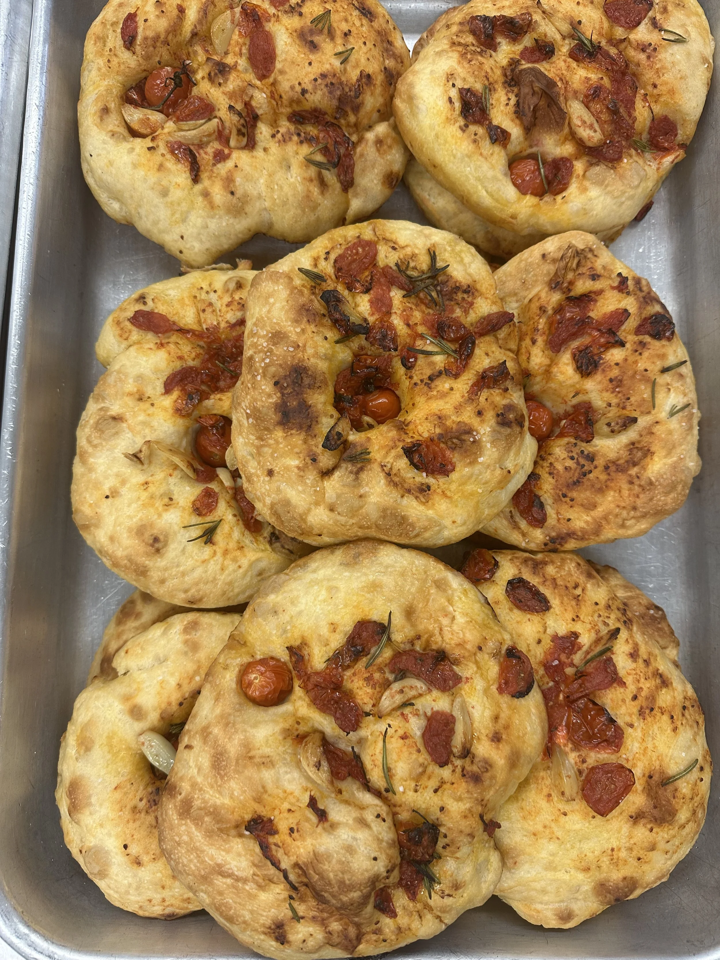 Roasted Garlic & Tomato Focaccia