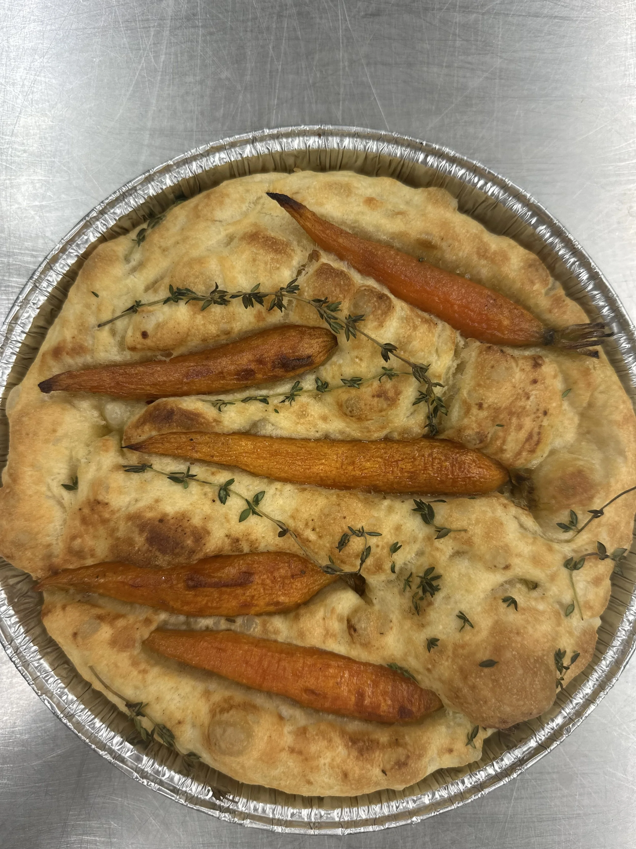 Roasted Carrot, Whipped Ricotta & Hot Honey Focaccia