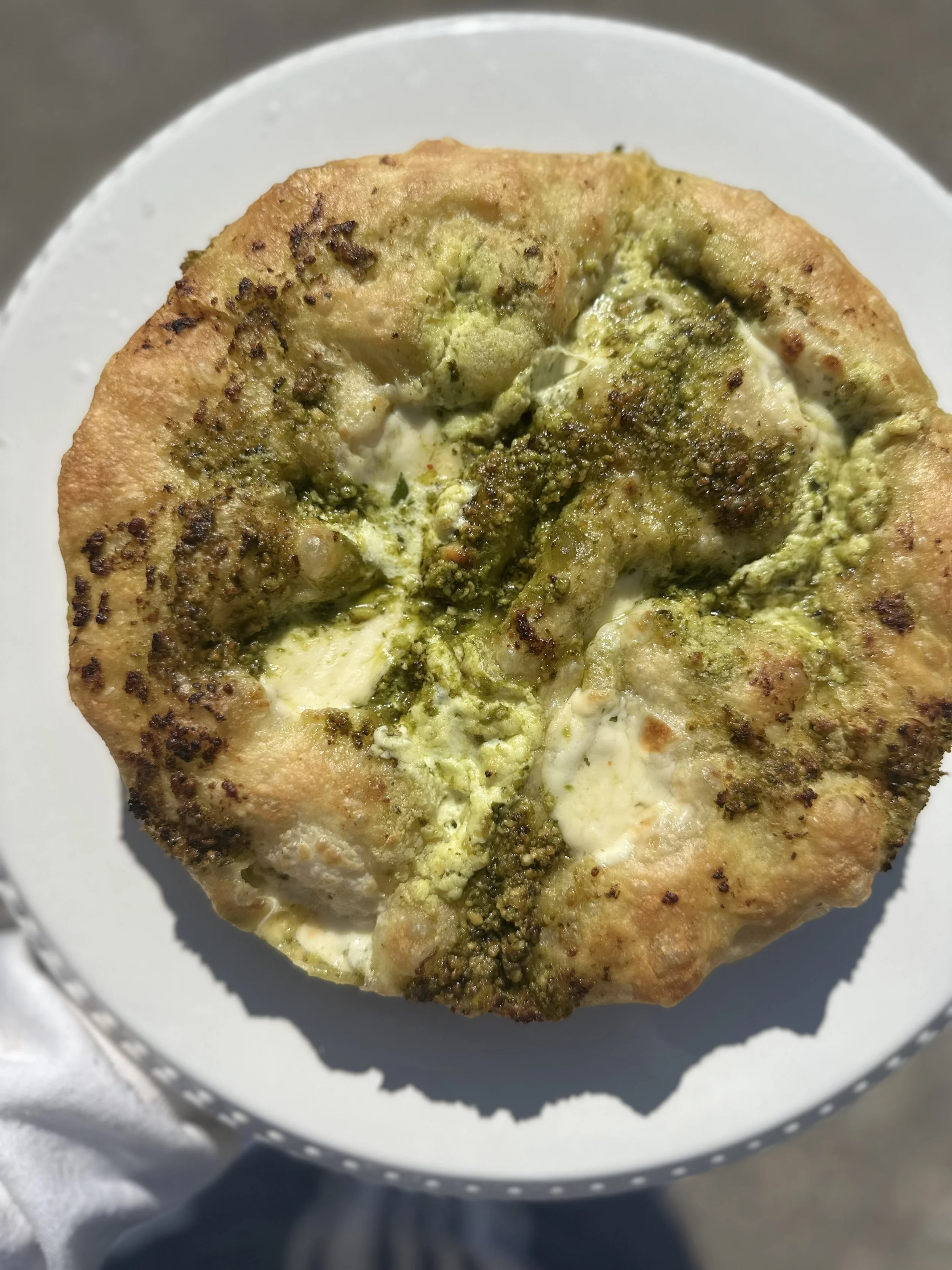 Pesto, Mozzarella & Ricotta Focaccia