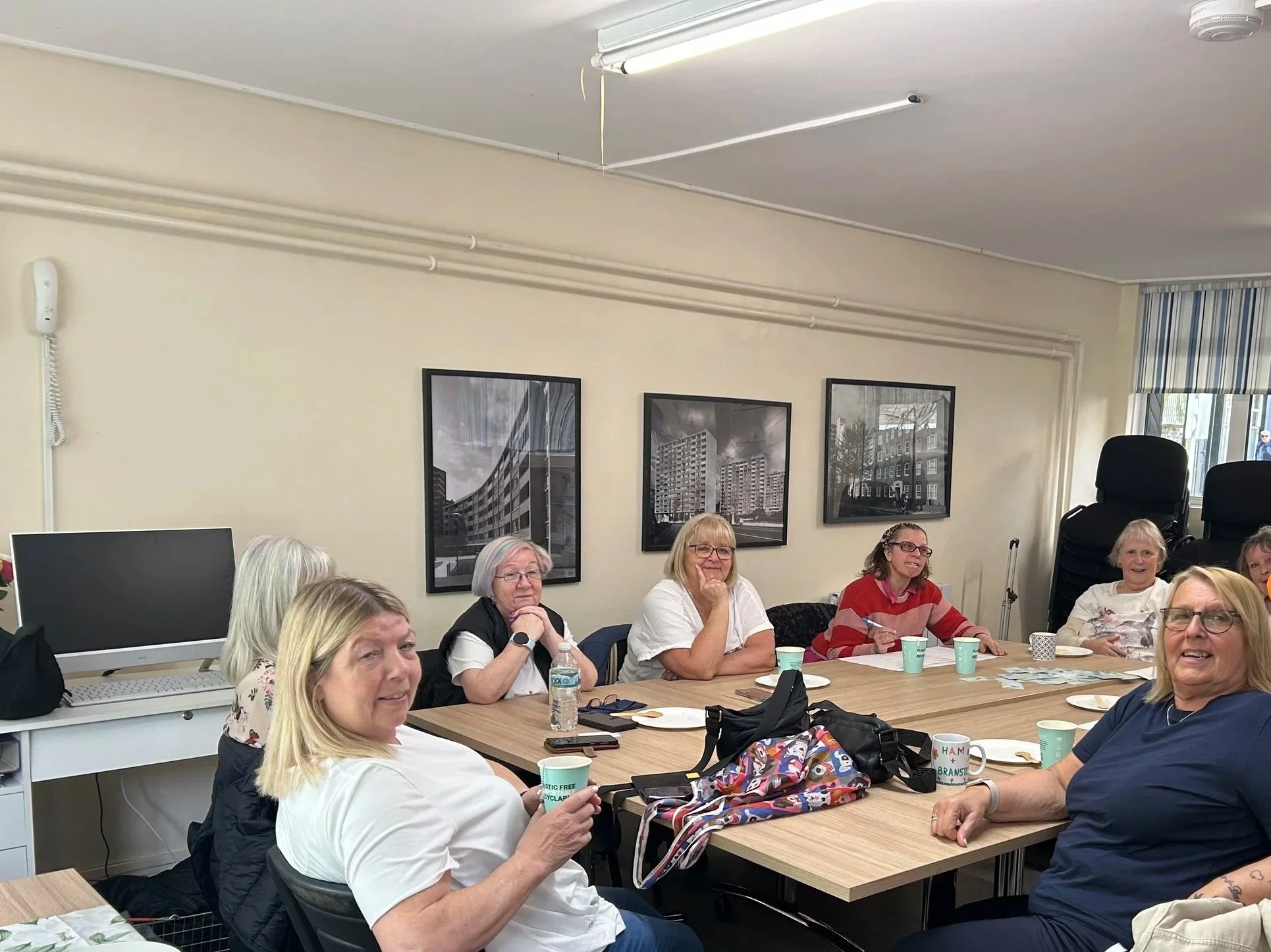 Participants taking part in a community wellbeing workshop focused on connection, learning and practical wellbeing skills.