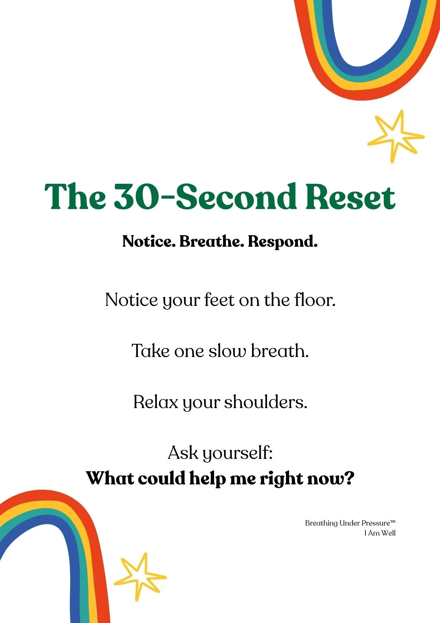 The 30-Second Reset™ | Free Classroom Wellbeing Resource