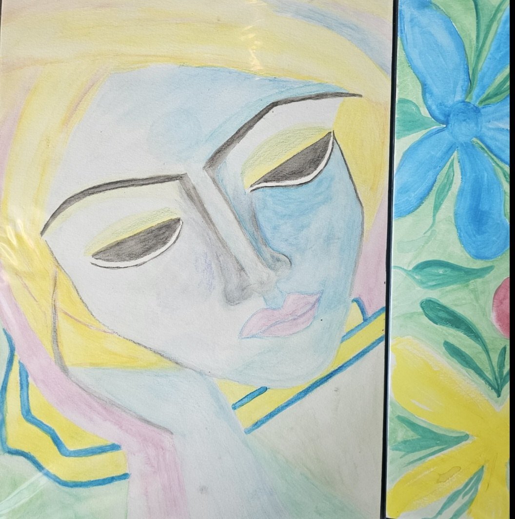 Blue and Yellow Face