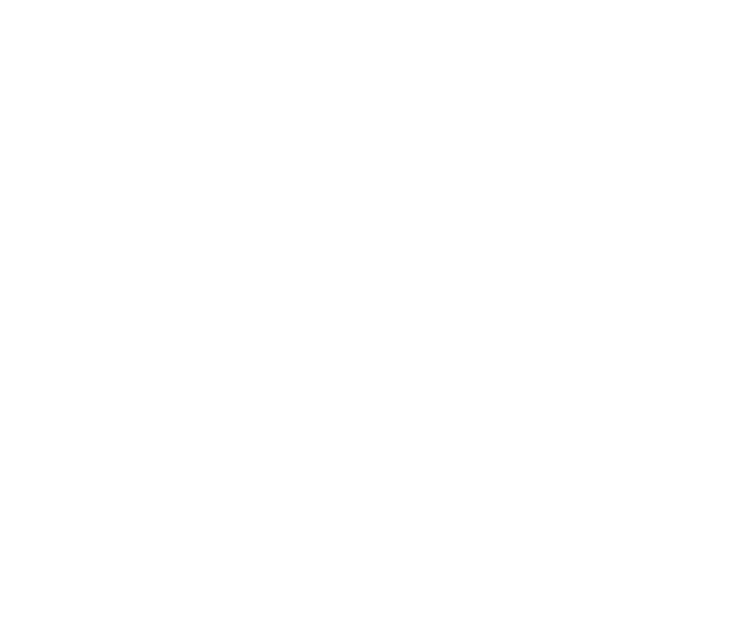 A black and white stencil-style drawing of an armchair with curved armrests and a cushioned seat and backrest.