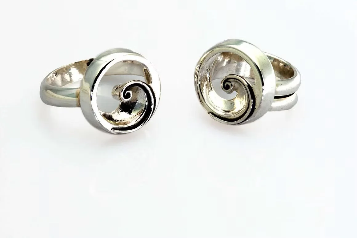 Silver Cast SOL Wave Ring
