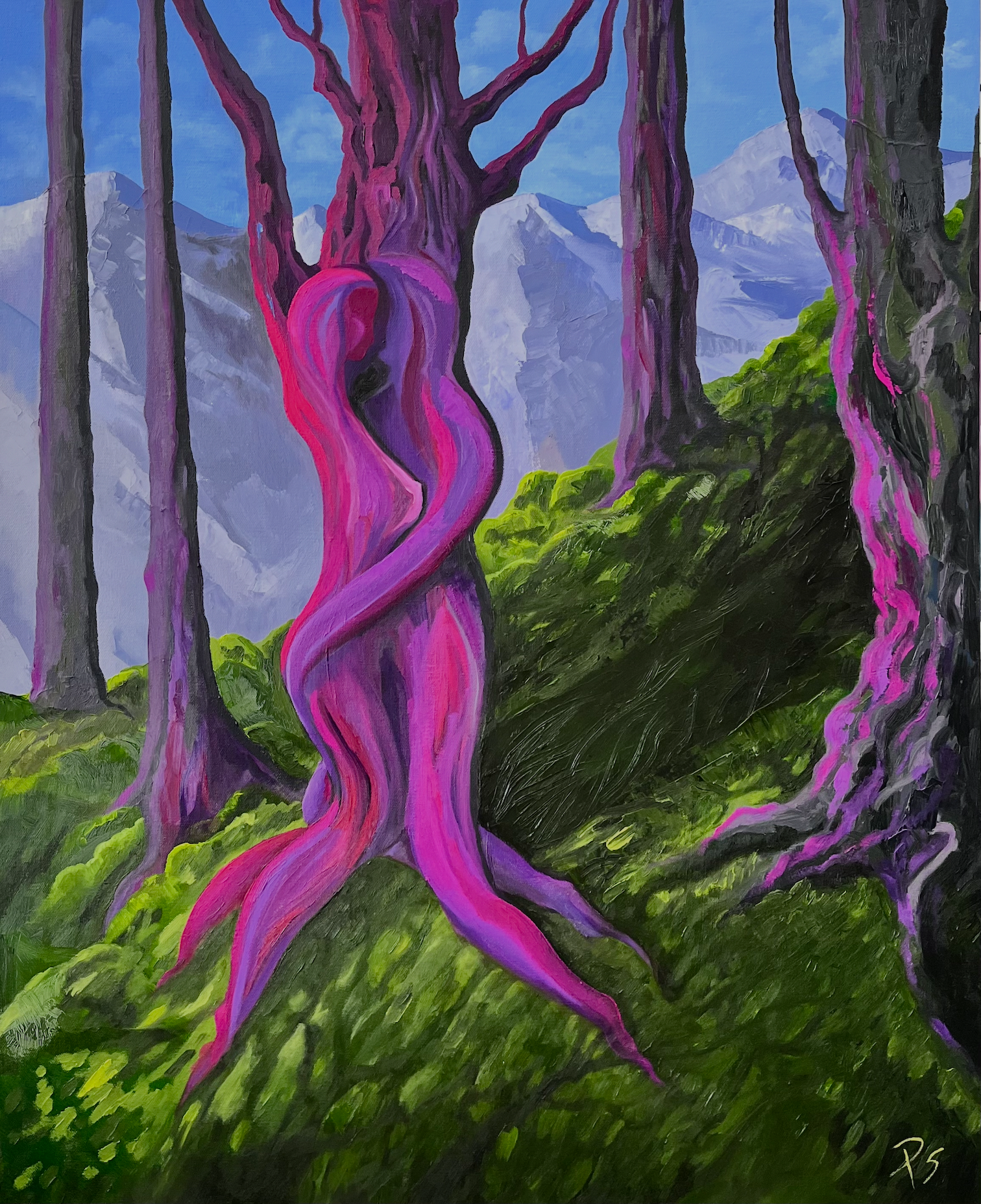 Deeply+Rooted+Connection.png,  Original+Oil+Painting+by+artist+Peggy Schulz+PSmodernart.comnting