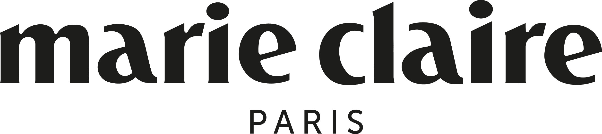 The logo for Marie Claire Paris with large black stylized text.