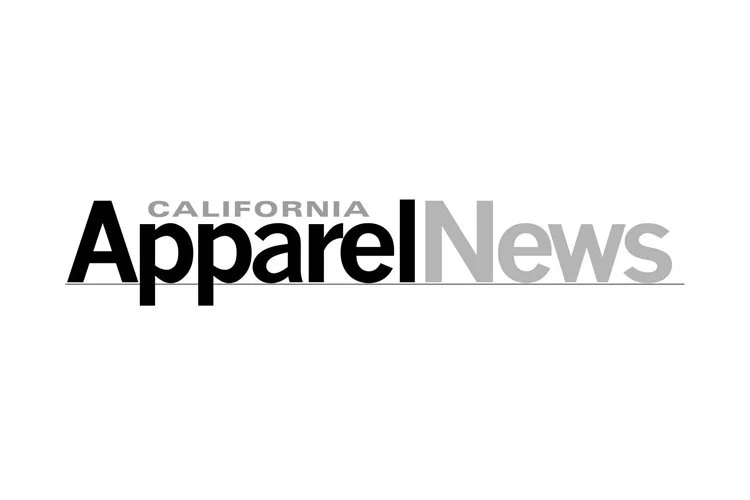 Logo of California Apparel News in black and gray text