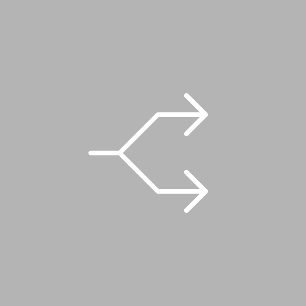 Placeholder icon indicating a split arrow pointing to the right.