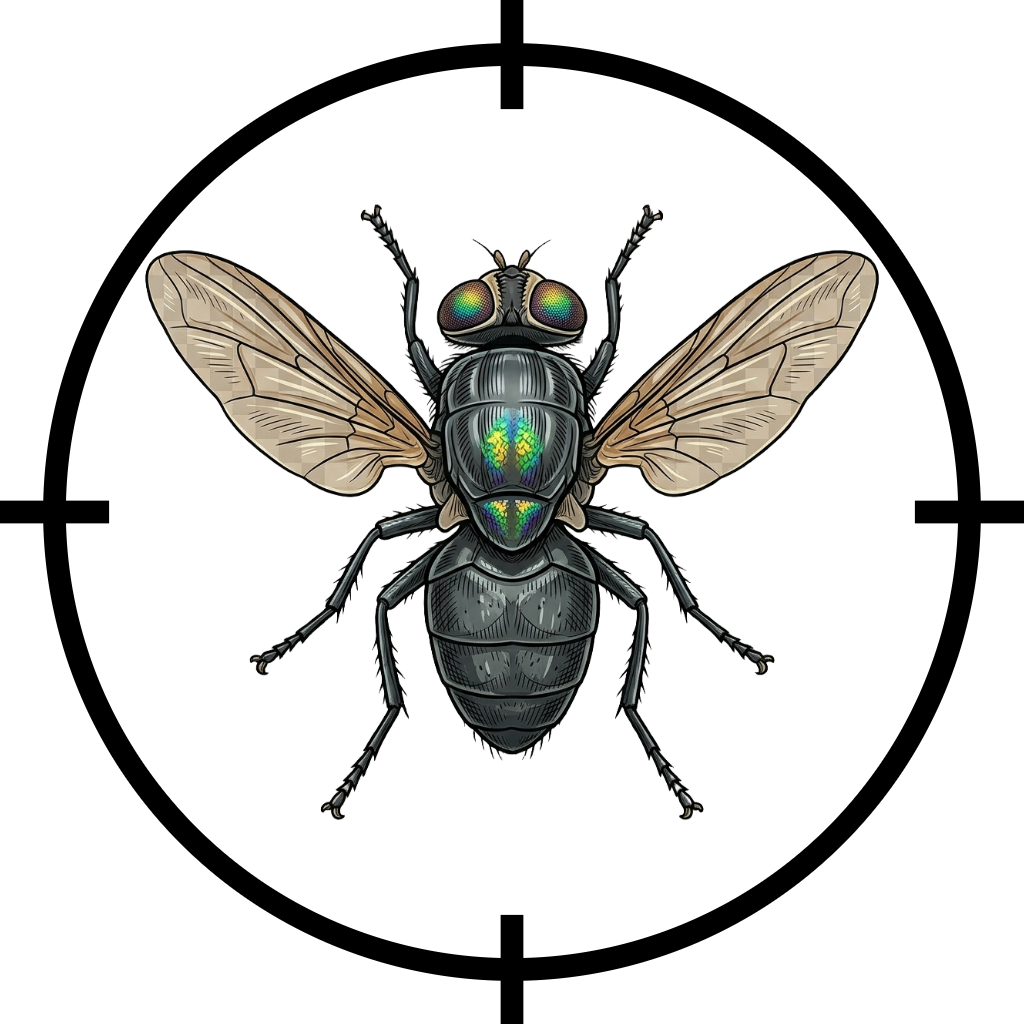 Fly pest identification illustration used by Pest Vantage for professional pest management.