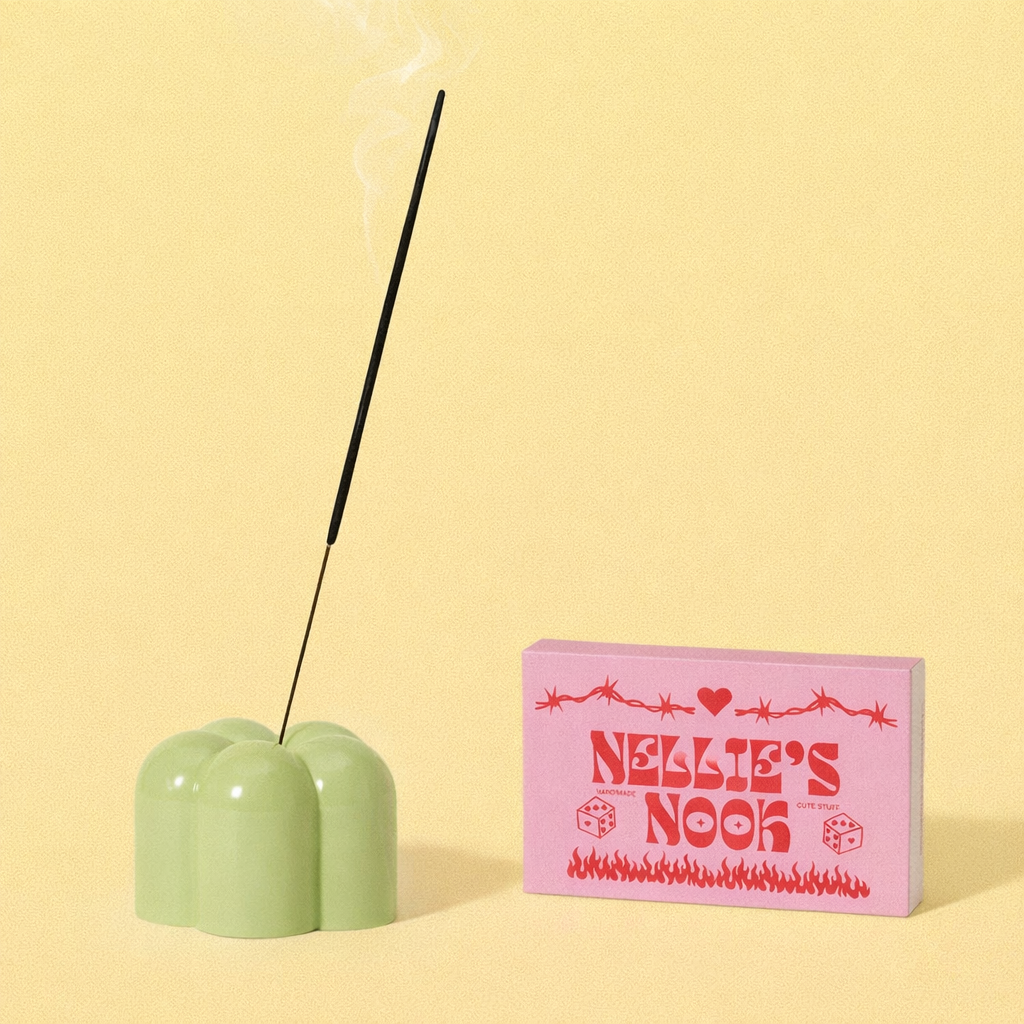 Green Poppy - Incense/Candle Holder