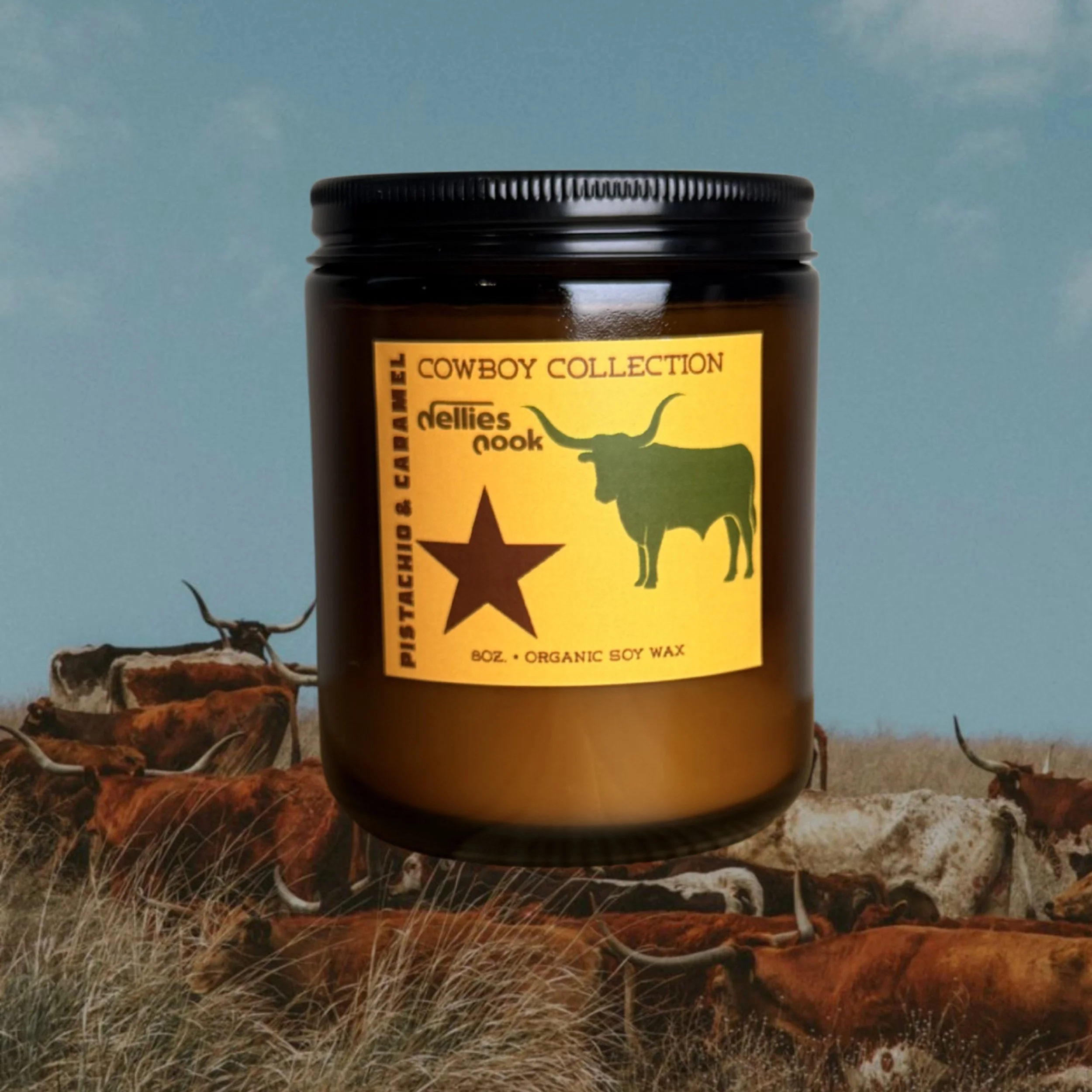 Cowboy Pistachio & Caramel Candle