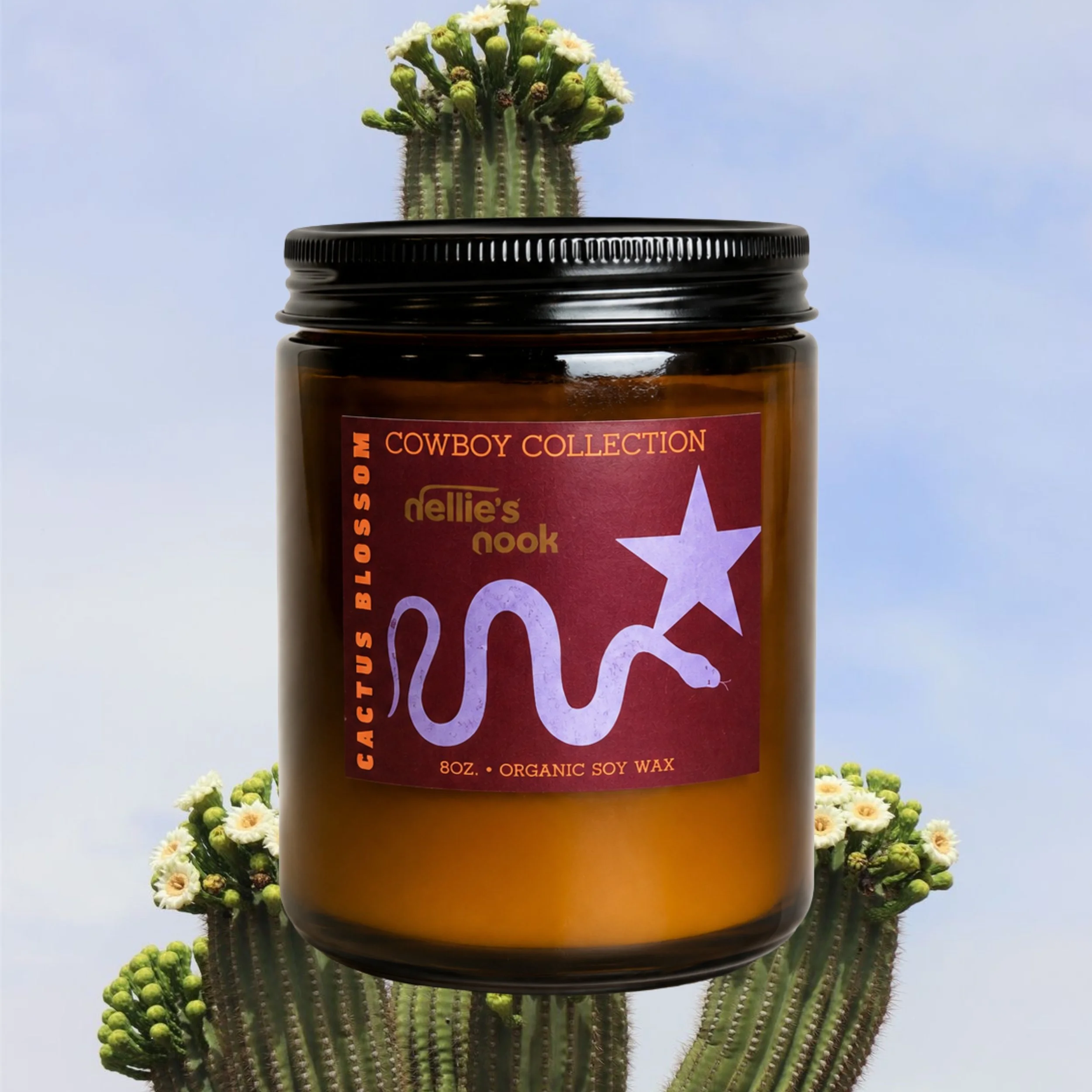Cowboy Cactus Blossom Candle