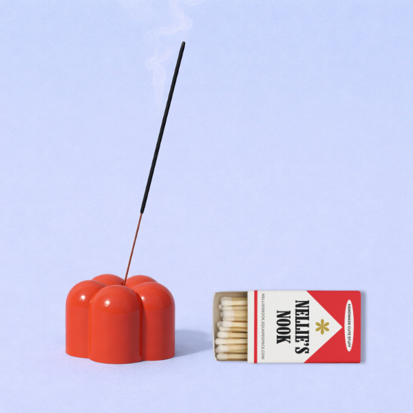 Red Poppy Incense/Candle Holder