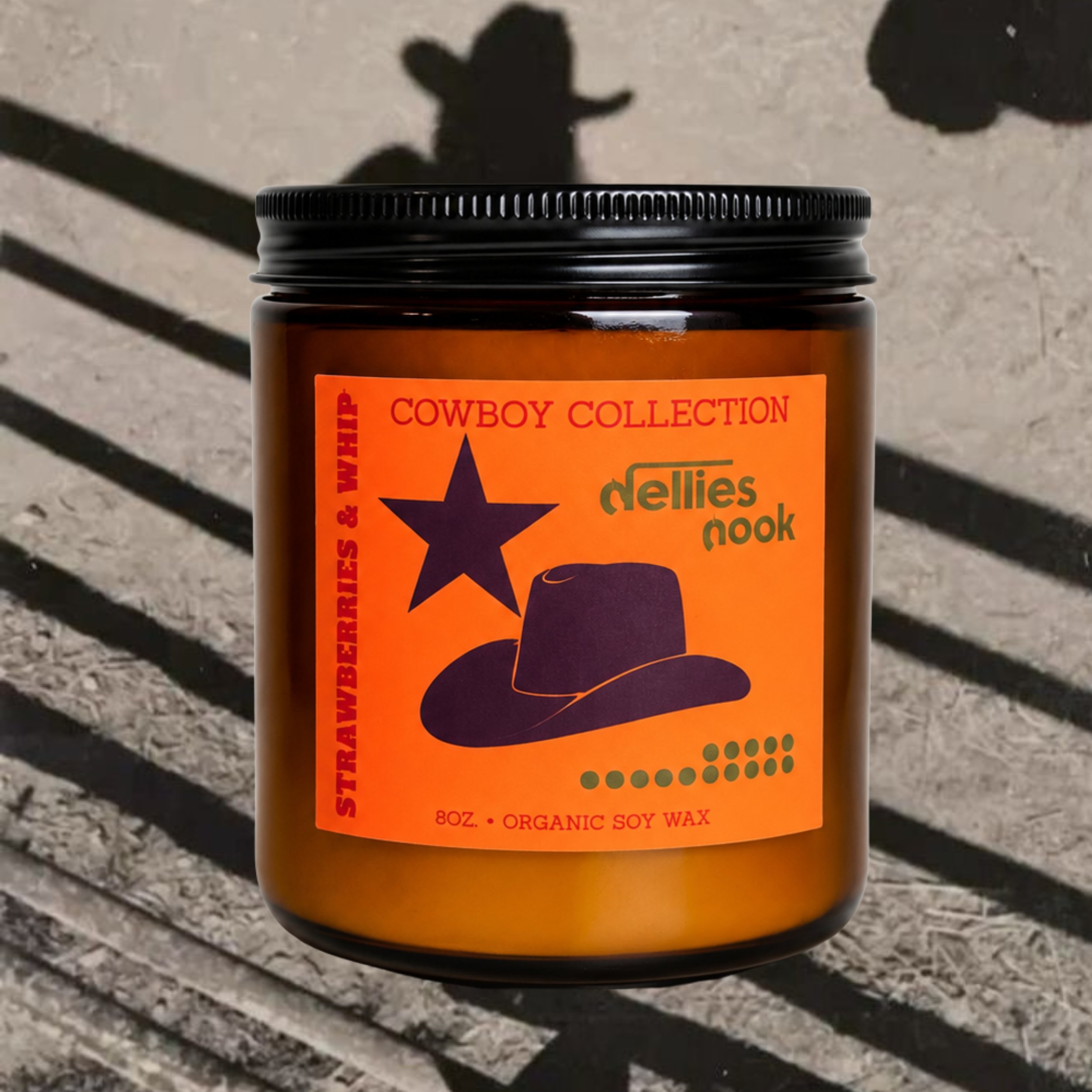 Cowboy Strawberries & Whip Candle
