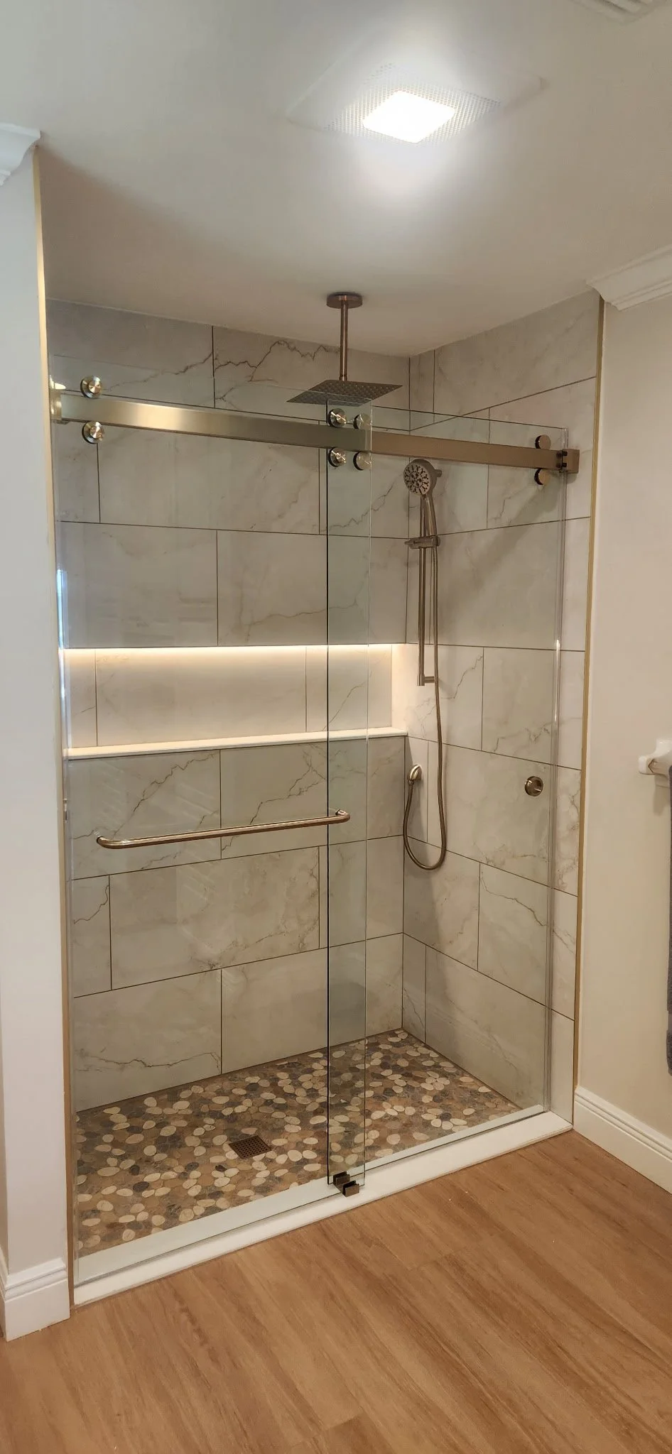 A Curbless Master Bath, Opened Up