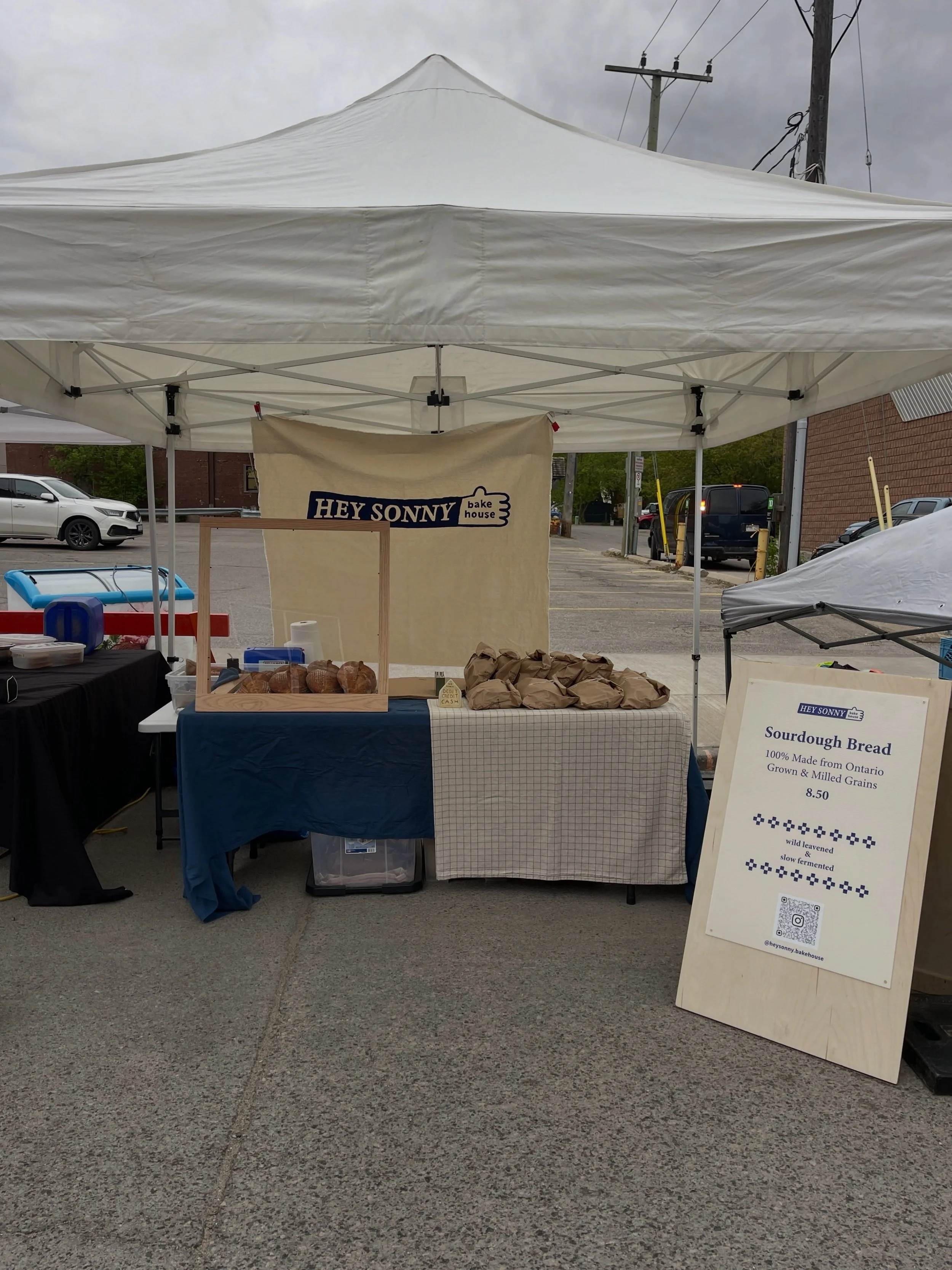 Despite the worst possible weather, all the bread was sold out by 11:30! Thank you to everyone who came out. I&rsquo;ll see you next week at the Orangeville Farmer&rsquo;s Market.