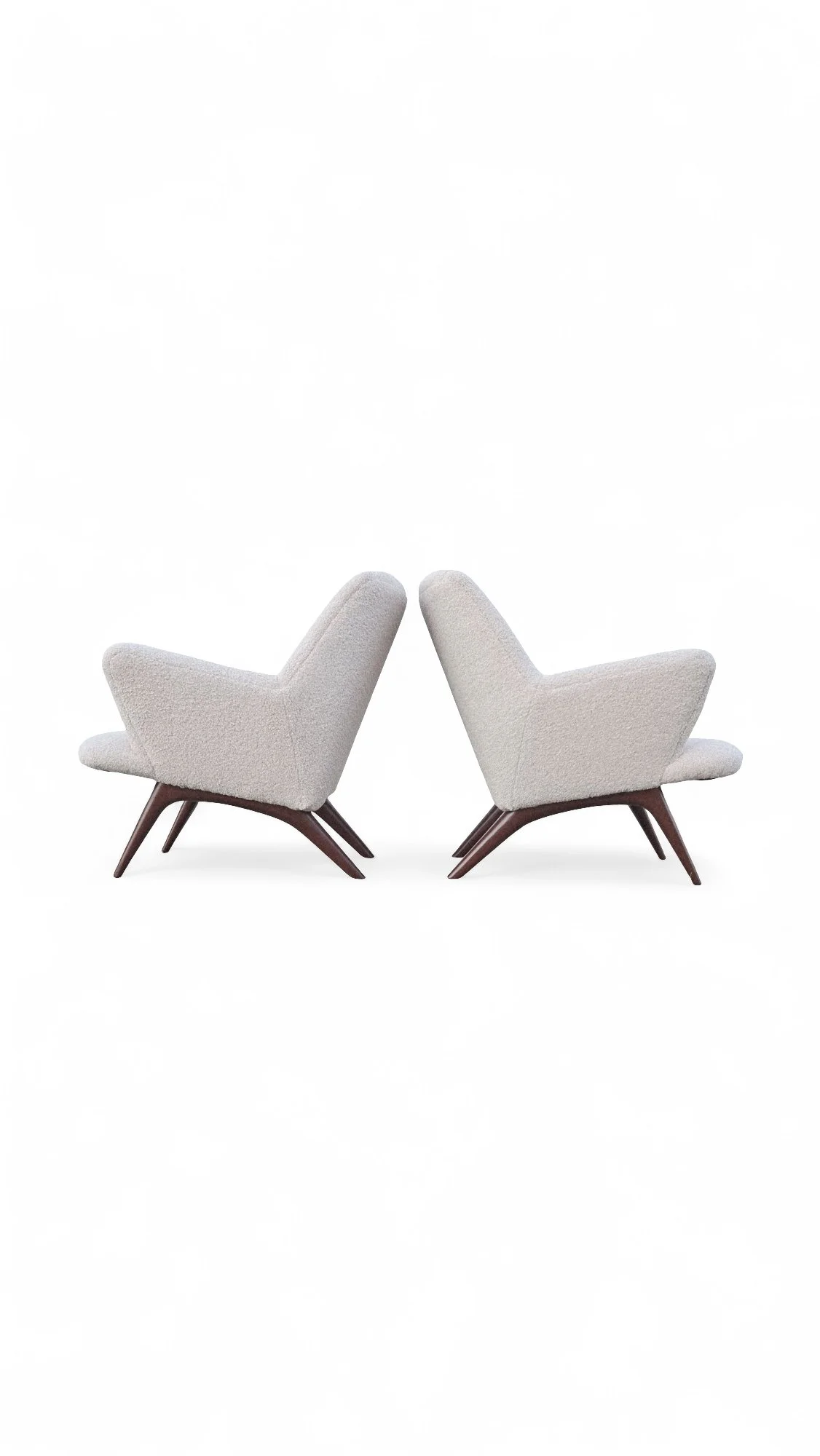 Pair of Illum Wikkelso Lounge Chairs for A. Mikael Laursen & Son 