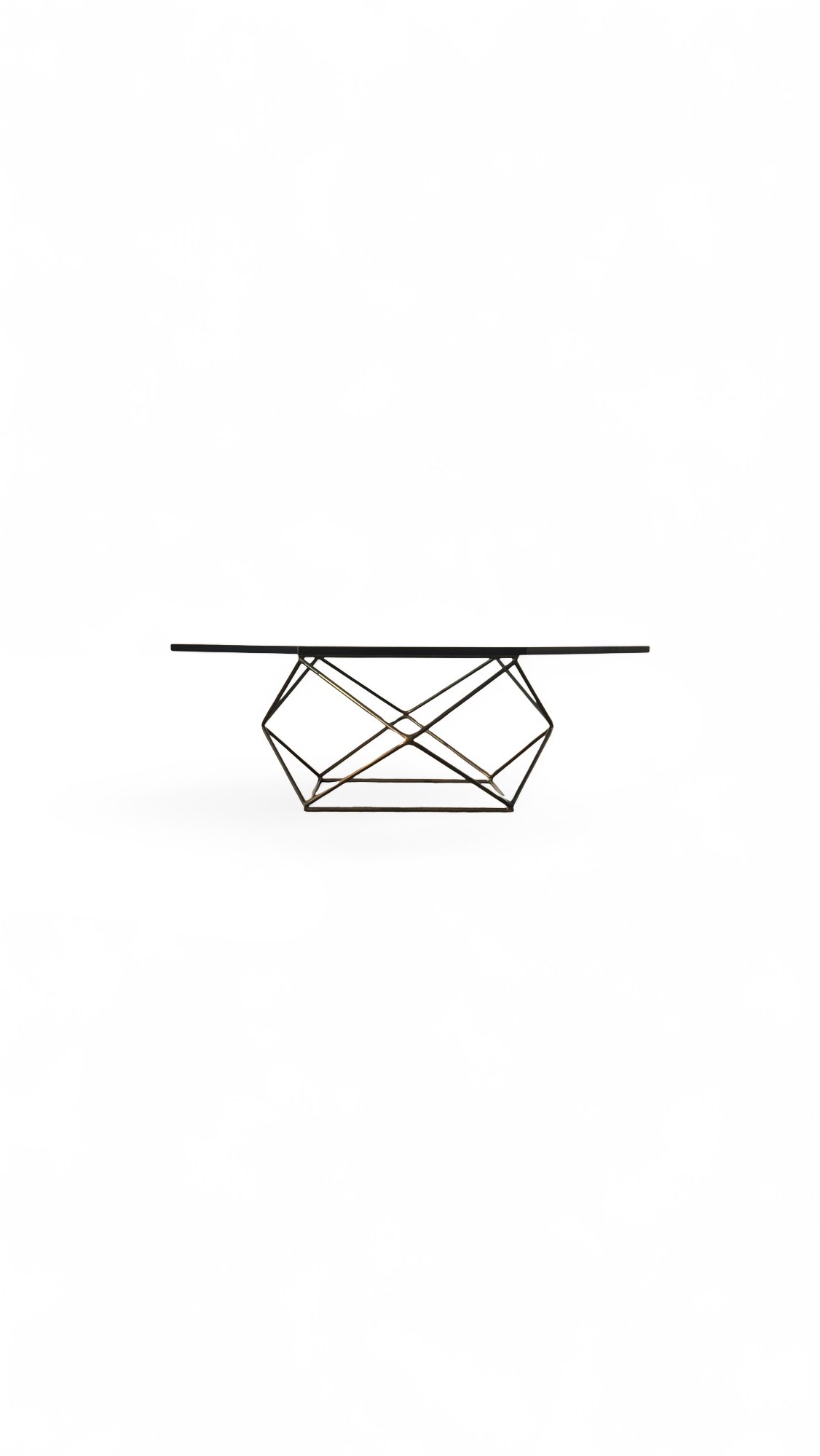 Milo Baughman for Directional Bronze Geodesic Coffee Table