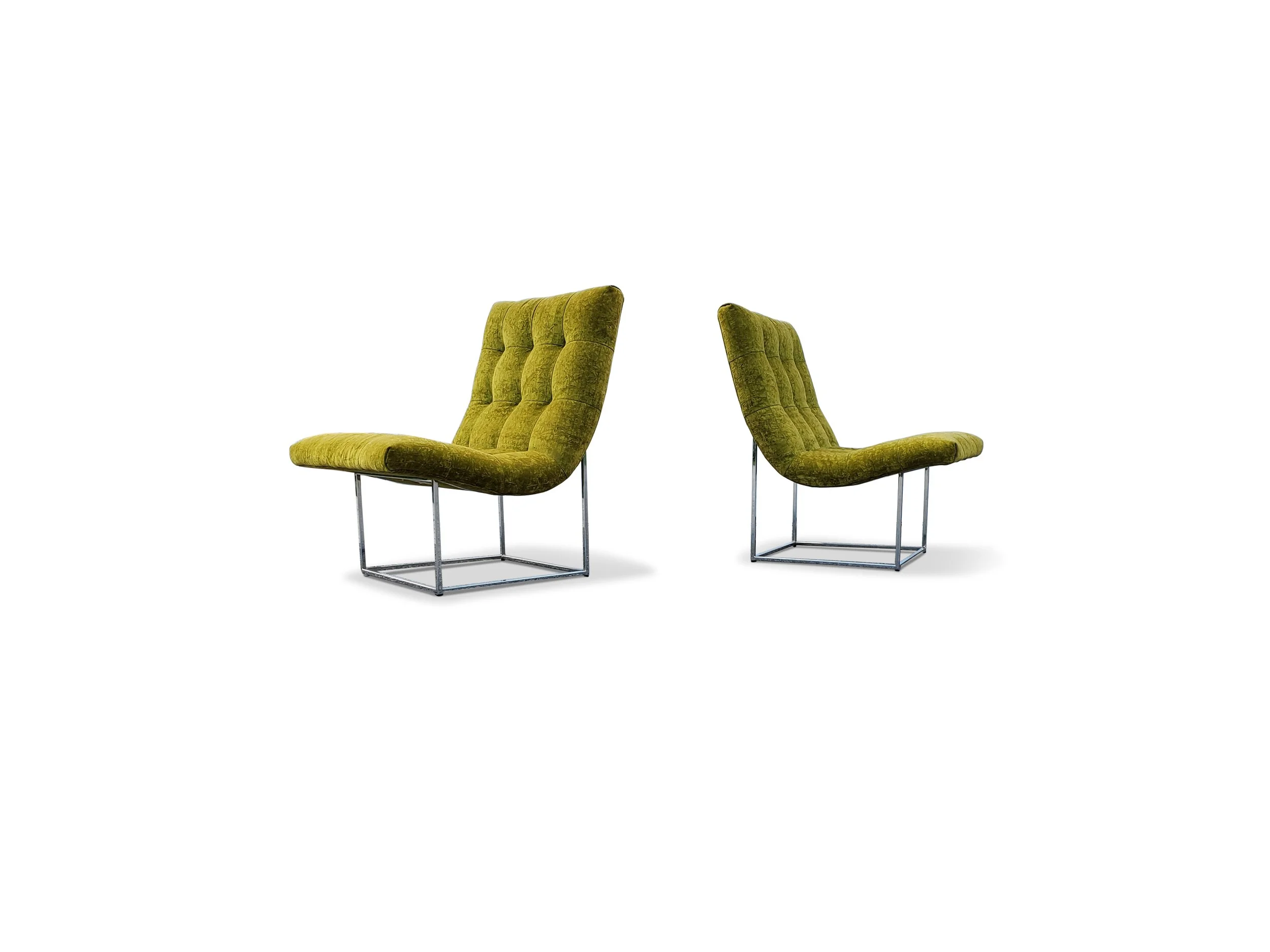 Pair of Milo Baughman for Thayer Coggin Scoop Lounge Chairs