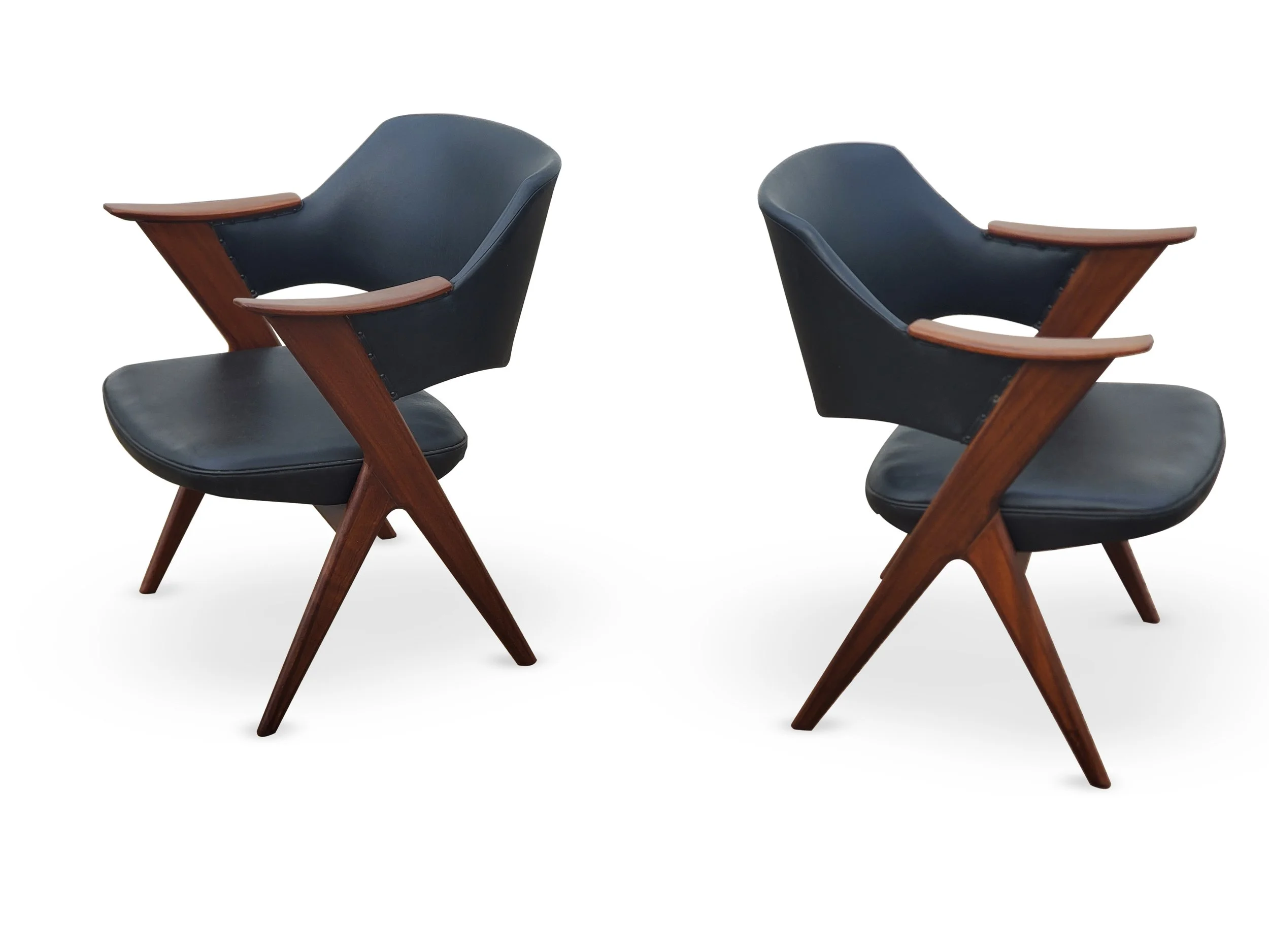 Pair of 'Blinken' Chairs by Rastad & Relling for Hjellegjerde Mobler, Norway