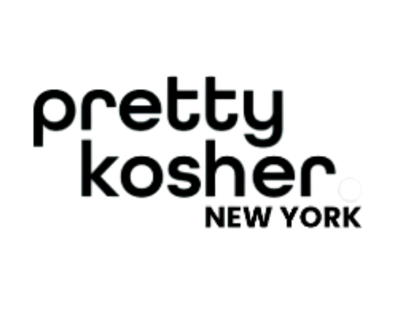Logo for Pretty Kosher News, with black text and a white kosher salt shaker icon.
