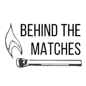 Logo with a lit match silhouette and text 'Behind the Magic'.