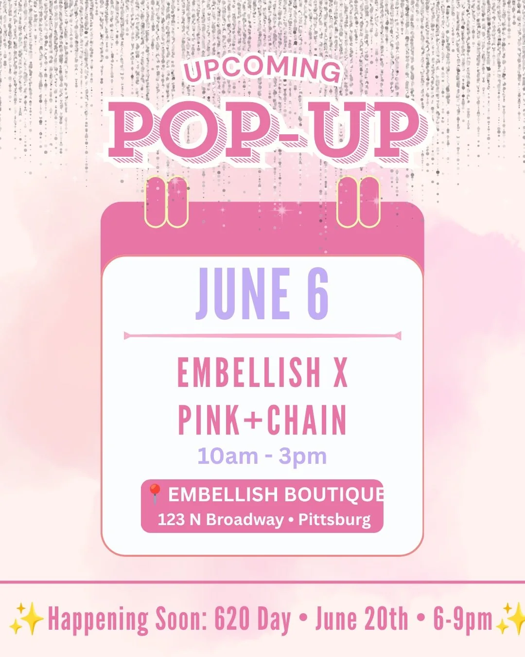 💖 See you at @embellishboutique514 💖

The chain that has sold out 4 times is BACK! 🌈✨

My colorful confetti chain &bull;CANDY&bull; will be fully stocked again, and this is my biggest restock yet. I&rsquo;ve had so many requests for this one, so i