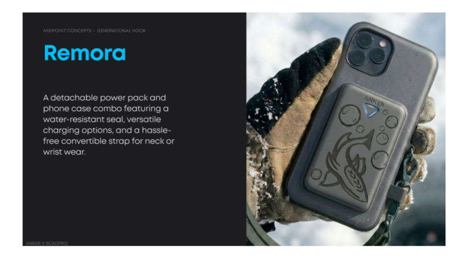 excerpt from midpoint presentation to client