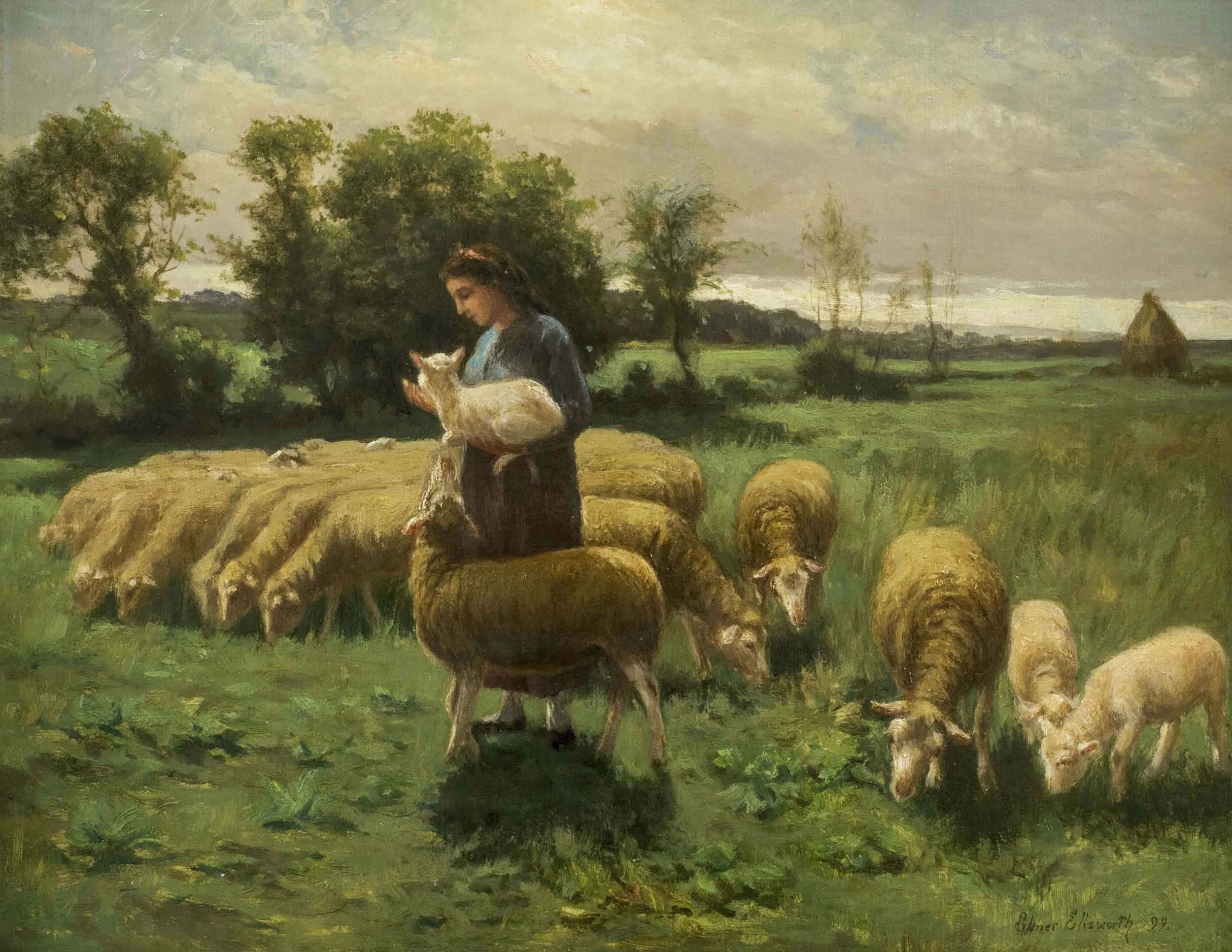 Garnsey-Elmer-Ellsworth-Shepherdess-in-a-Field-Unframed.jpg