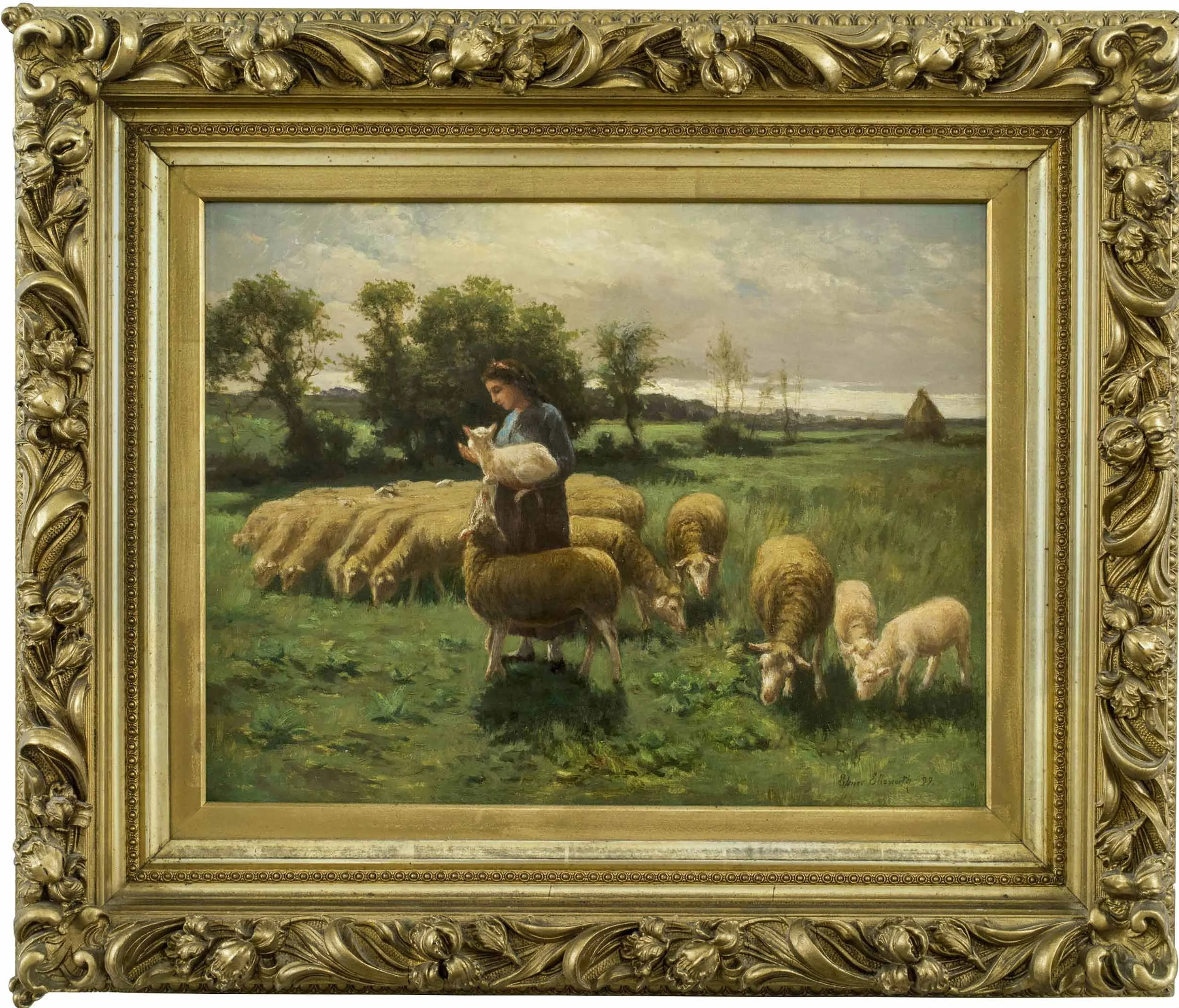 Garnsey-Elmer-Ellsworth-Shepherdess-in-a-Field-Framed.jpg