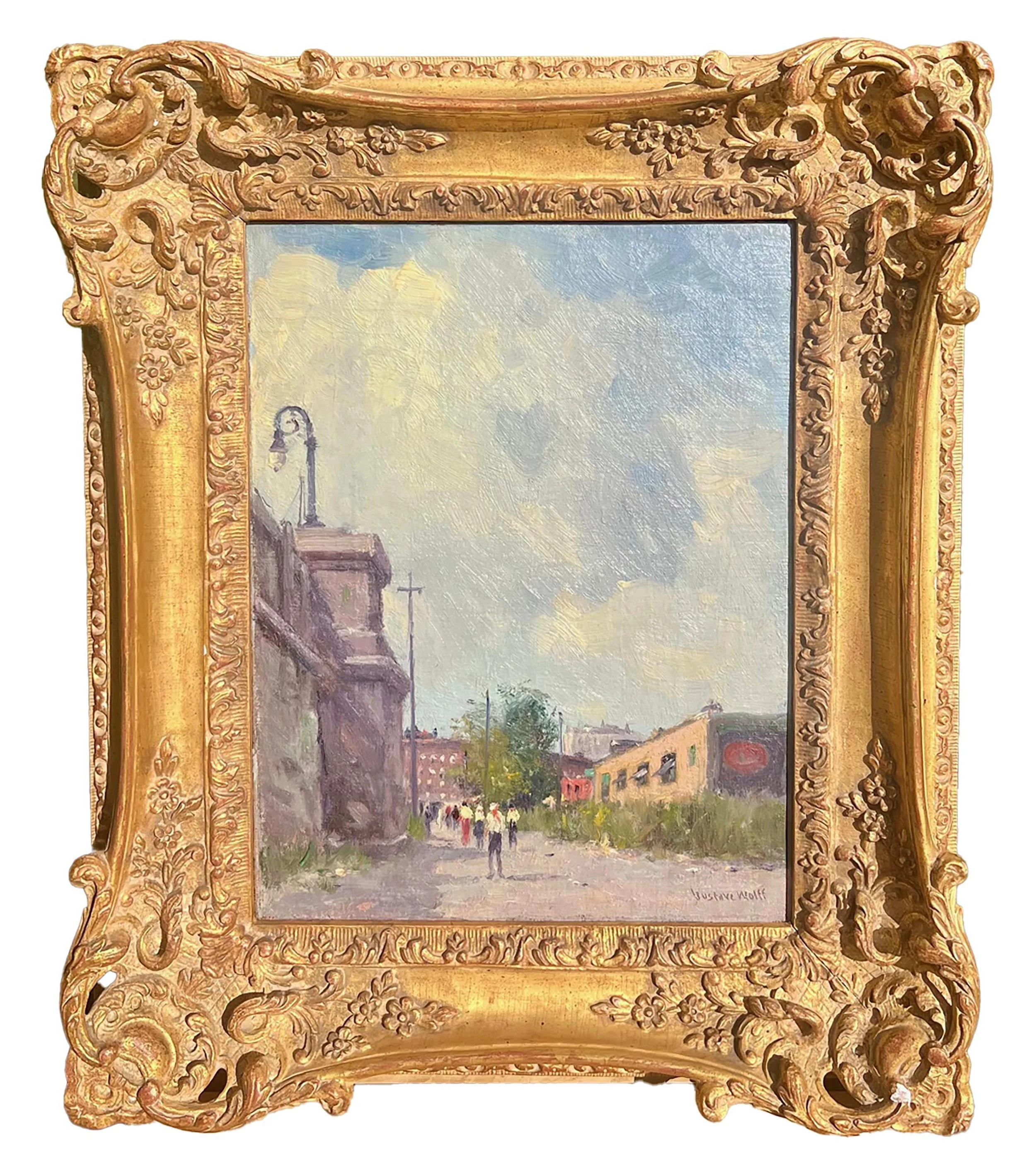 Wolff-Gustave-Street-Scene-Northern-Manhattan-Framed.jpg